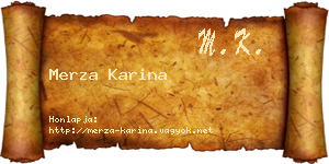 Merza Karina névjegykártya